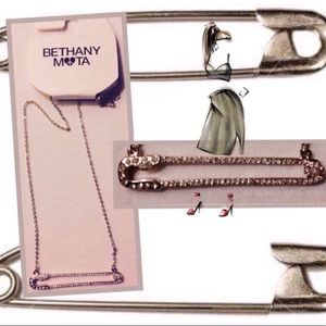 FREE w/ 20$ purchase Bethany Mota paperclip necklace (gold & silver w/ diamonds)